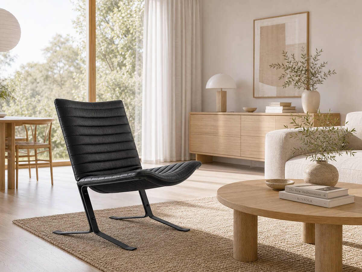 KEBE Eagle lounge chair in reading corner setting