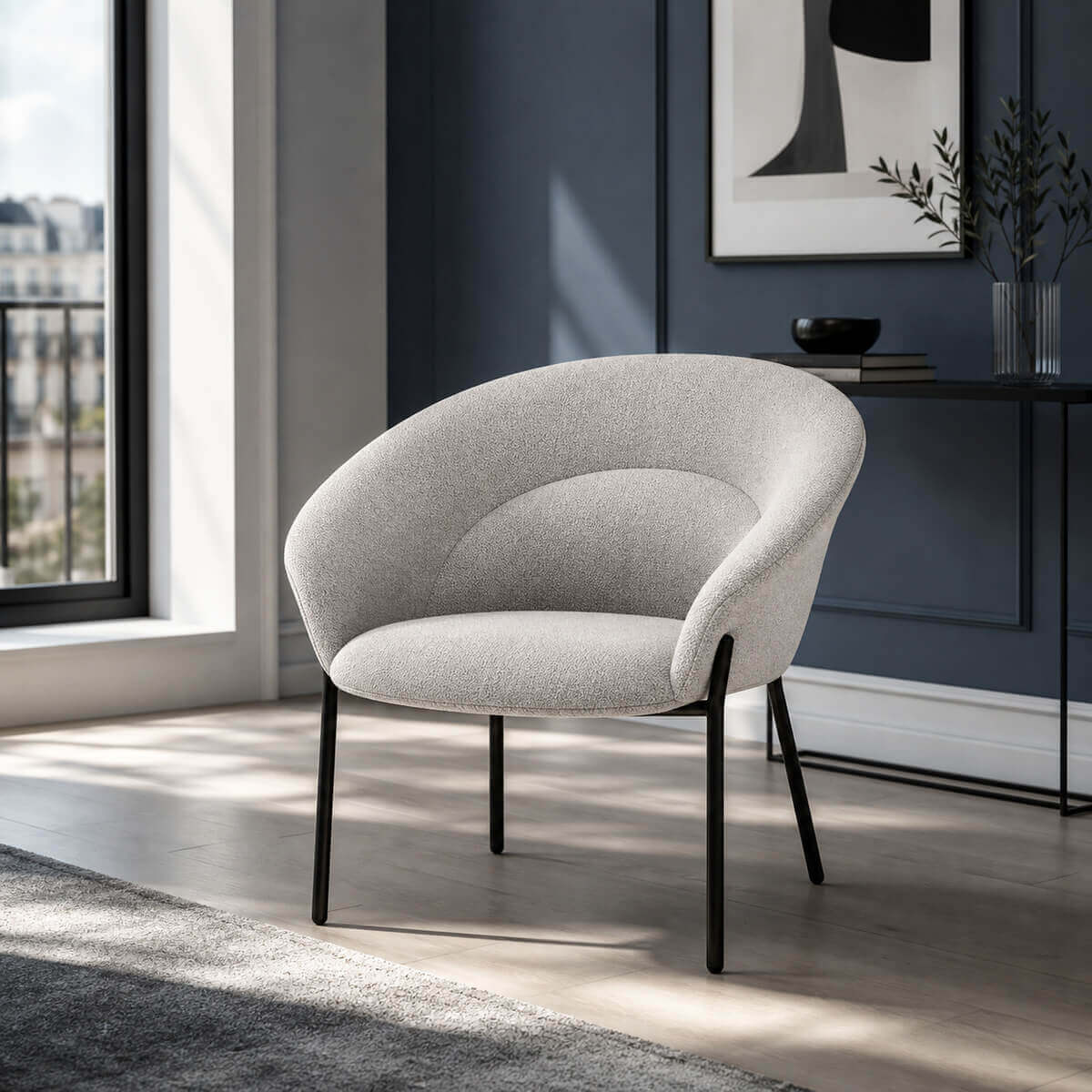 KEBE Petal armchair in a contemporary living room