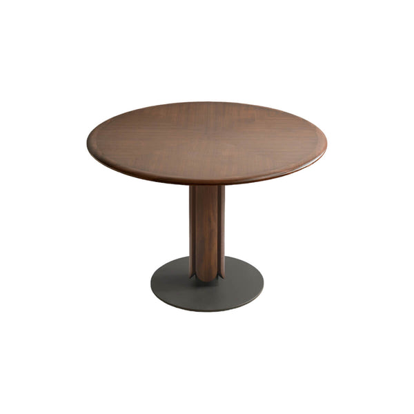 Kenny Solid Walnut Round Dining Table