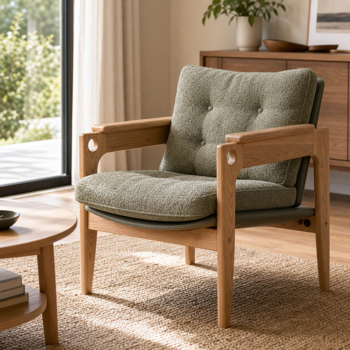 Lapland fabric armchair in a modern living room