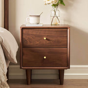 Linde solid walnut bedside table