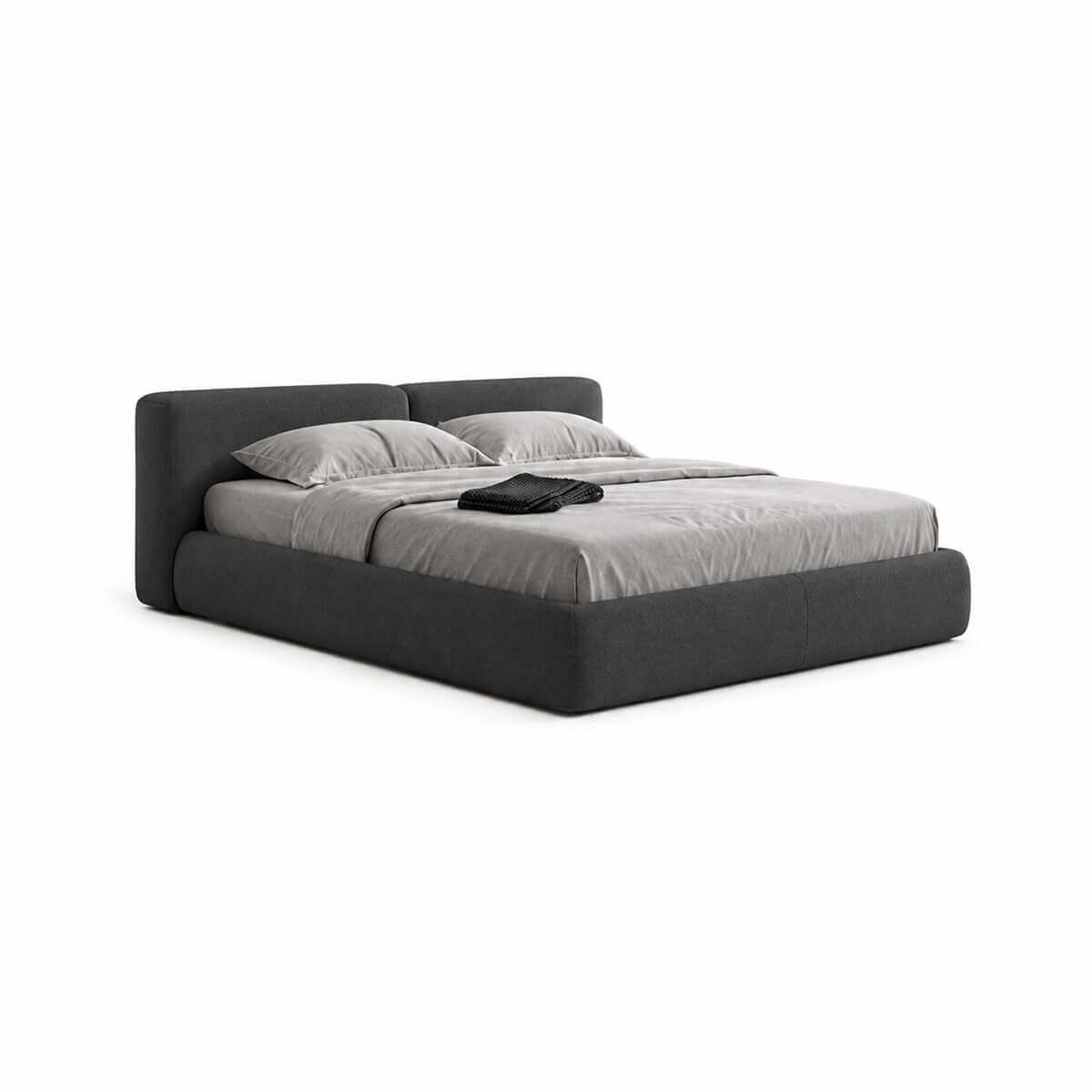 Lom upholstered bed frame in MTED-12 fabric