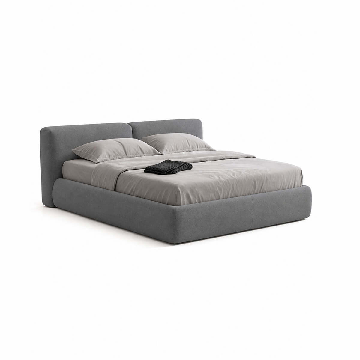 Lom upholstered bed frame in MTED-16 fabric