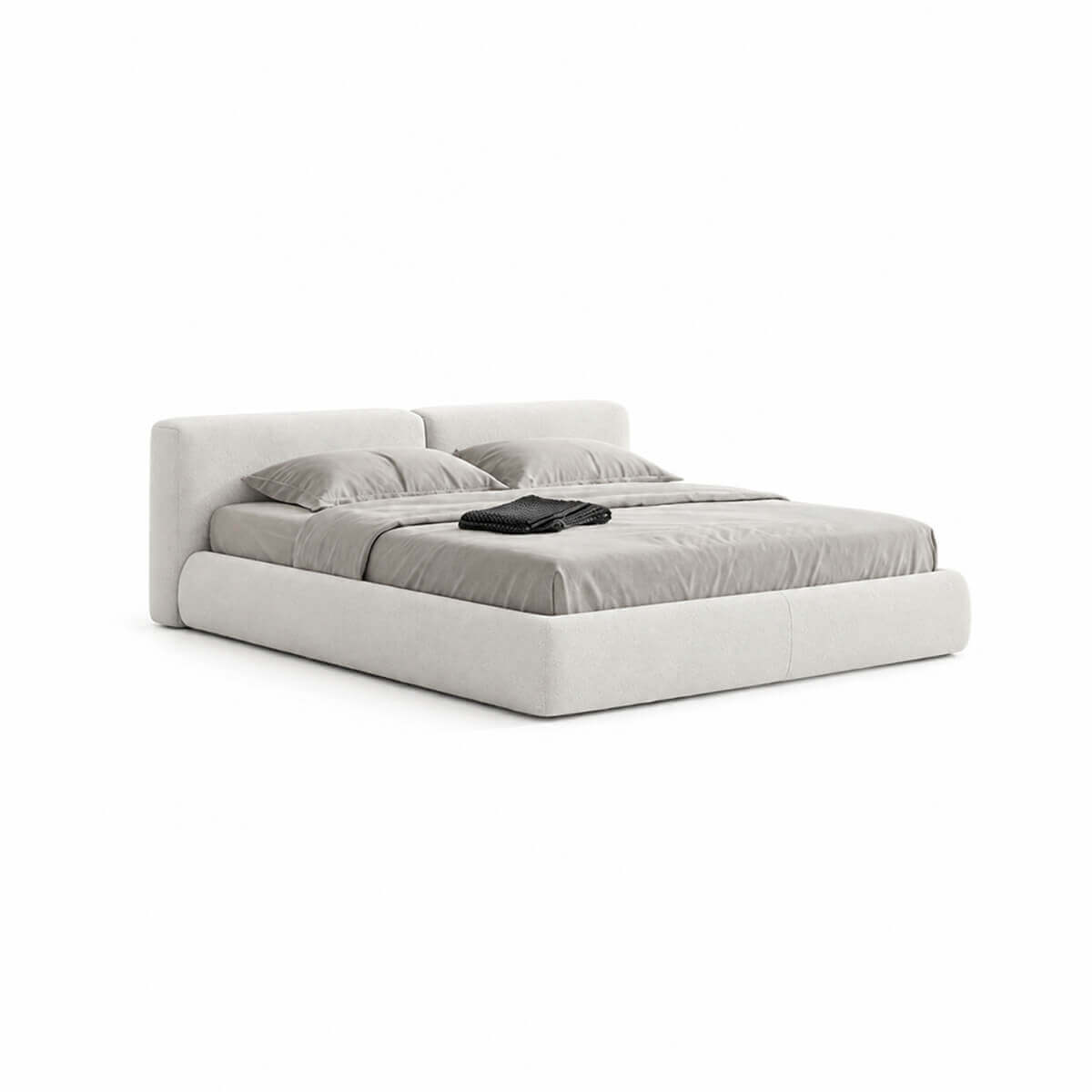 Lom upholstered bed frame in MTED-3 fabric