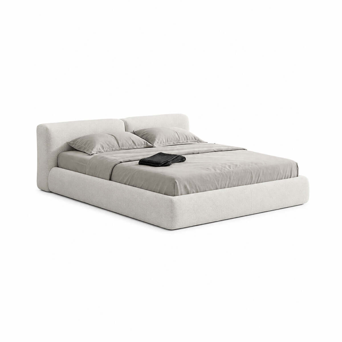 Lom upholstered bed frame in MTED-4 fabric