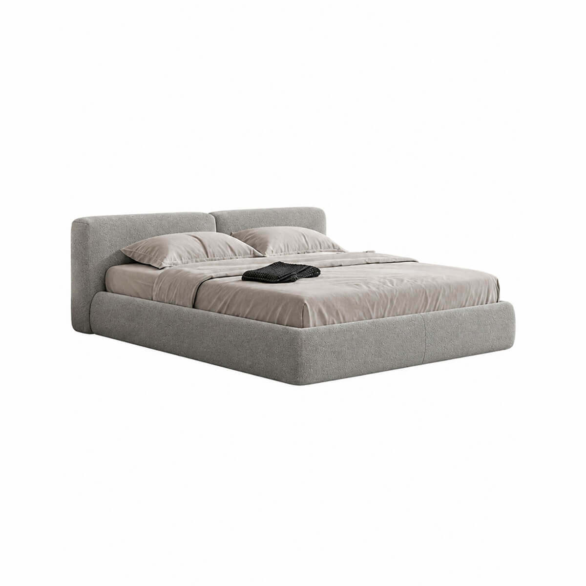 Lom upholstered bed frame in MTED-7 fabric