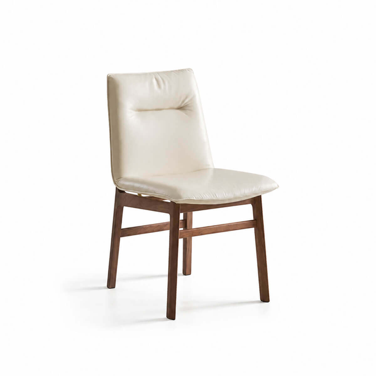 Loren Leather Dining Chair in white full leather