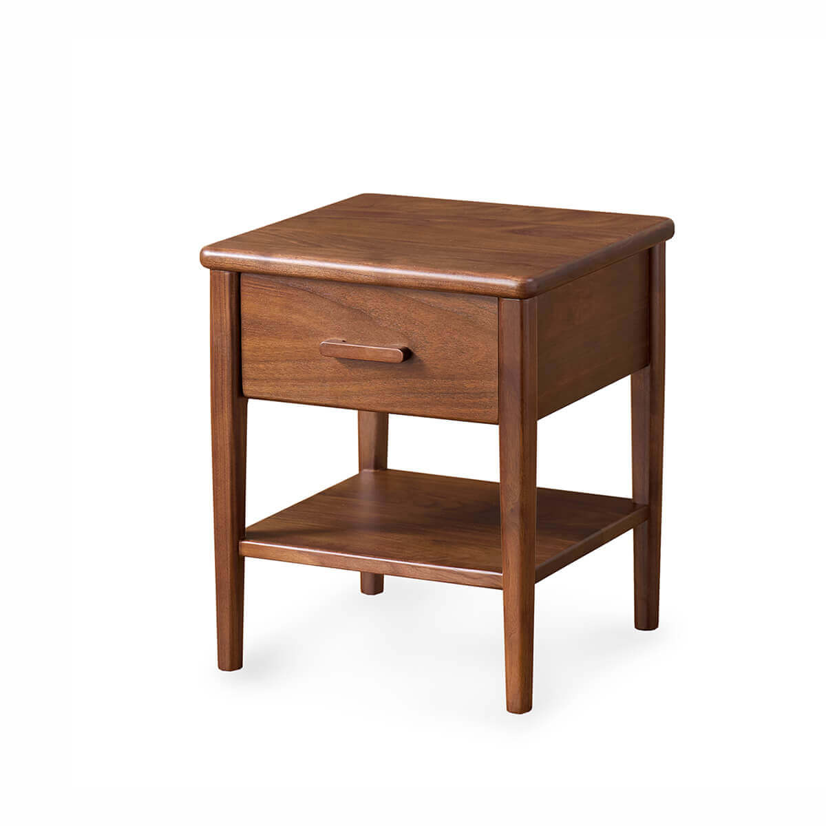 Luca Solid Walnut Bedside Table