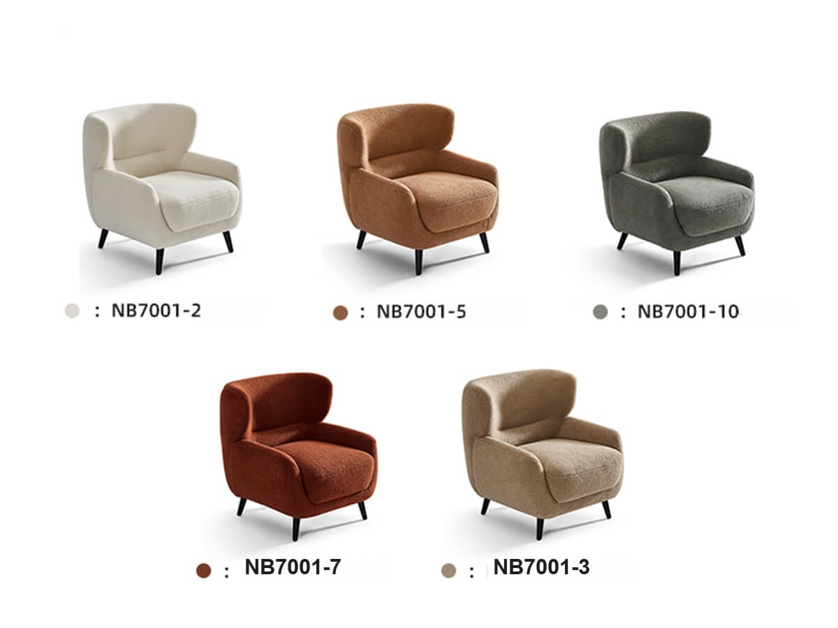 Mandy armchair available in five colour options