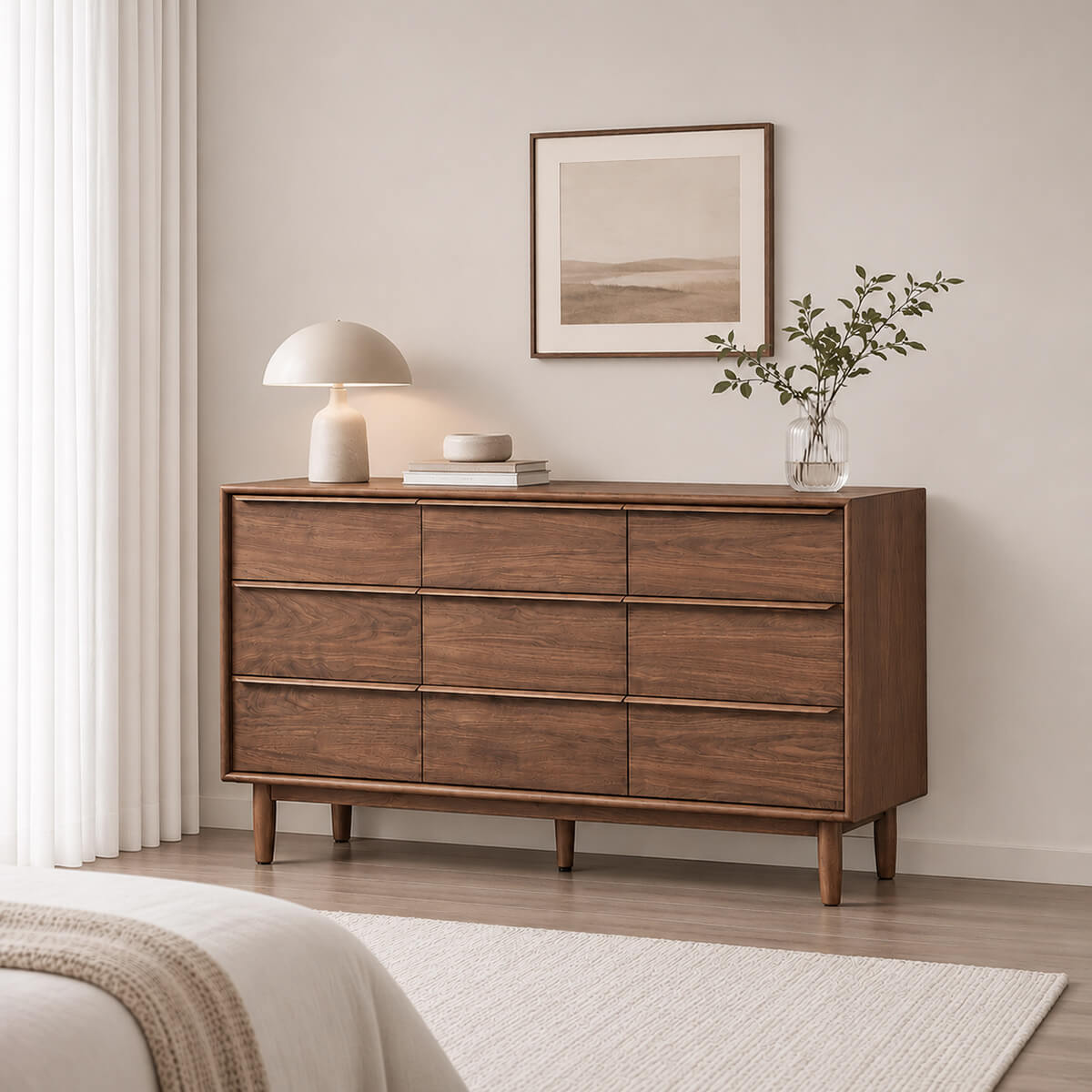Marcks Solid Walnut Chest of  Drawers