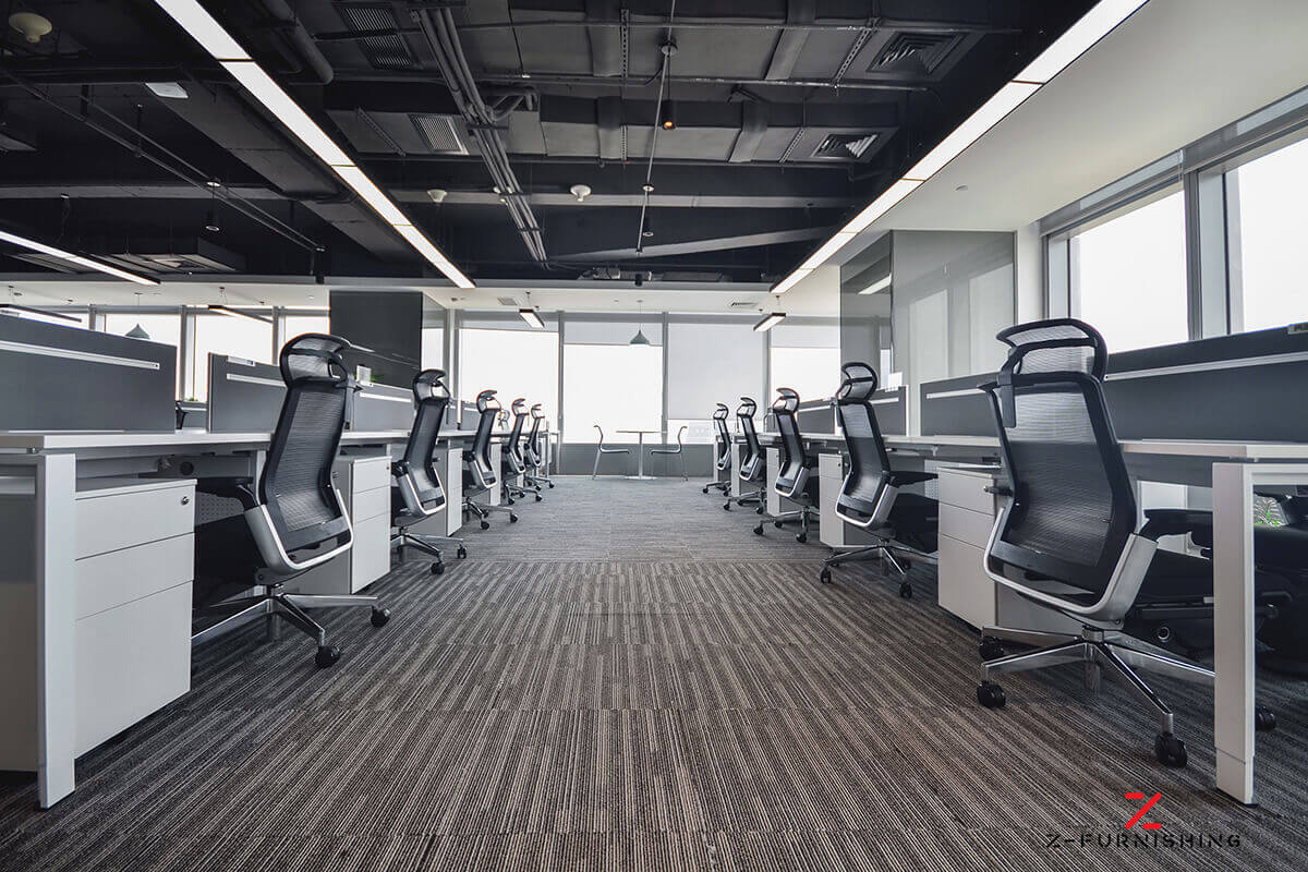 Match high back ergonomic office chairs in a workplace setting