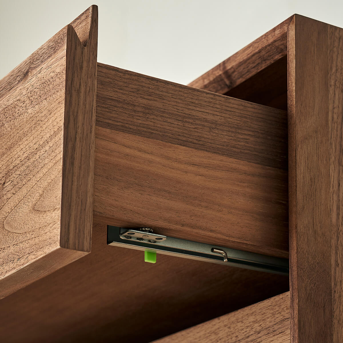 Drawer construction detail of the Maury Modular Storage Cabinet