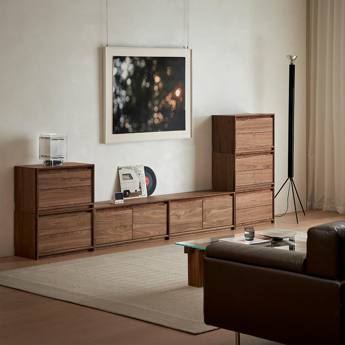 Maury Modular Storage Cabinet in a modern living room