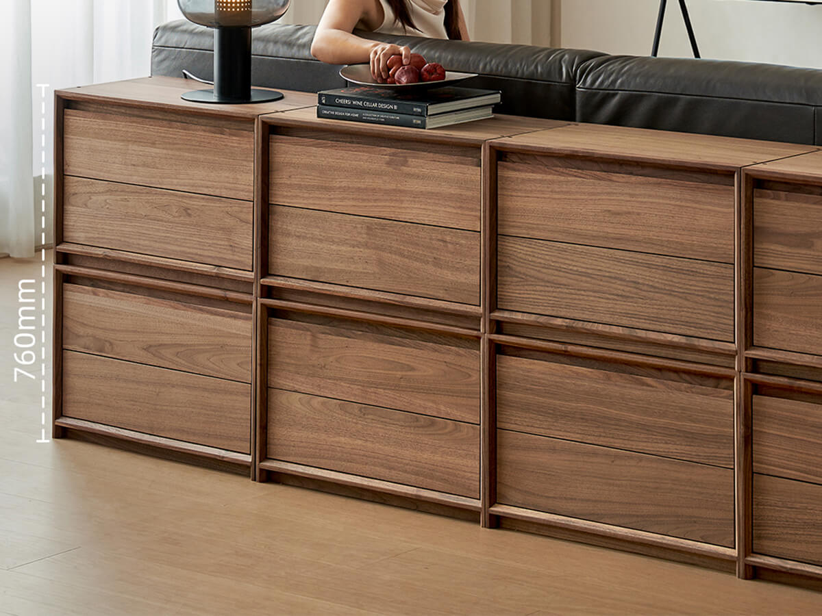 Maury Modular Storage Cabinet configured as a modular media console