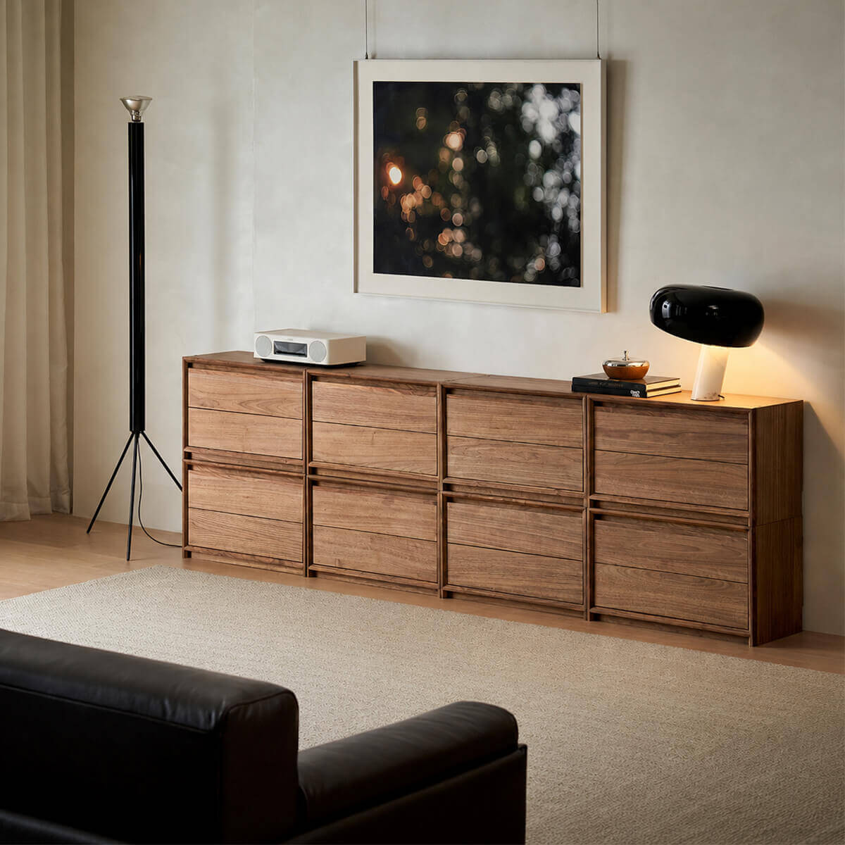 Maury Modular Storage Cabinet configured as a modular TV unit