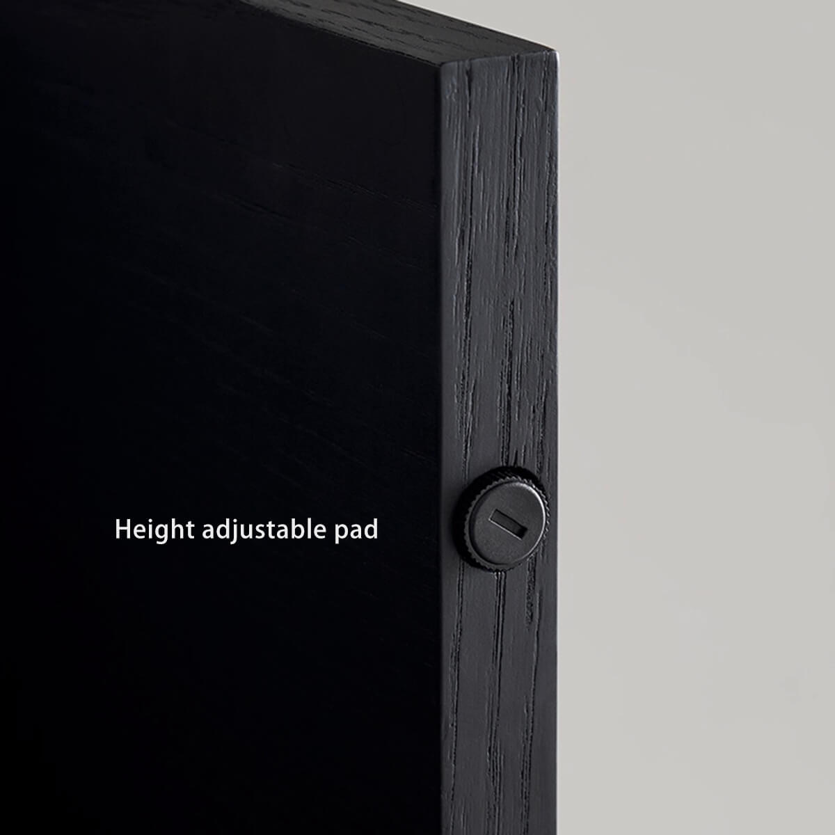 Adjustable Feet Detail of Mega Black Coffee Table