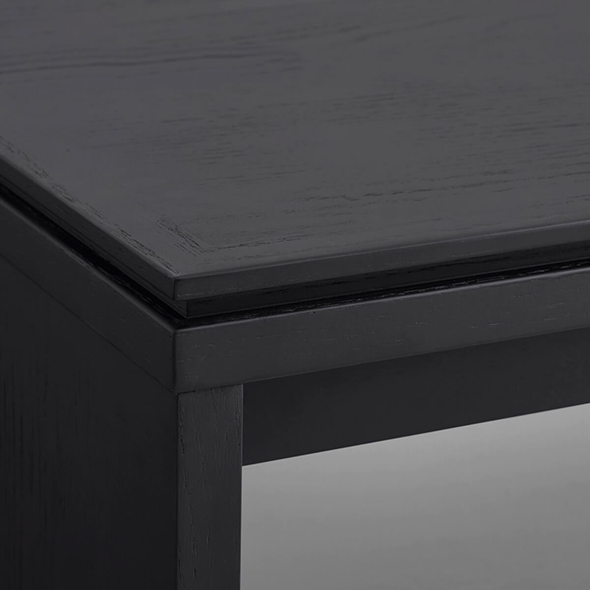 Corner Detail of Mega Black Coffee Table