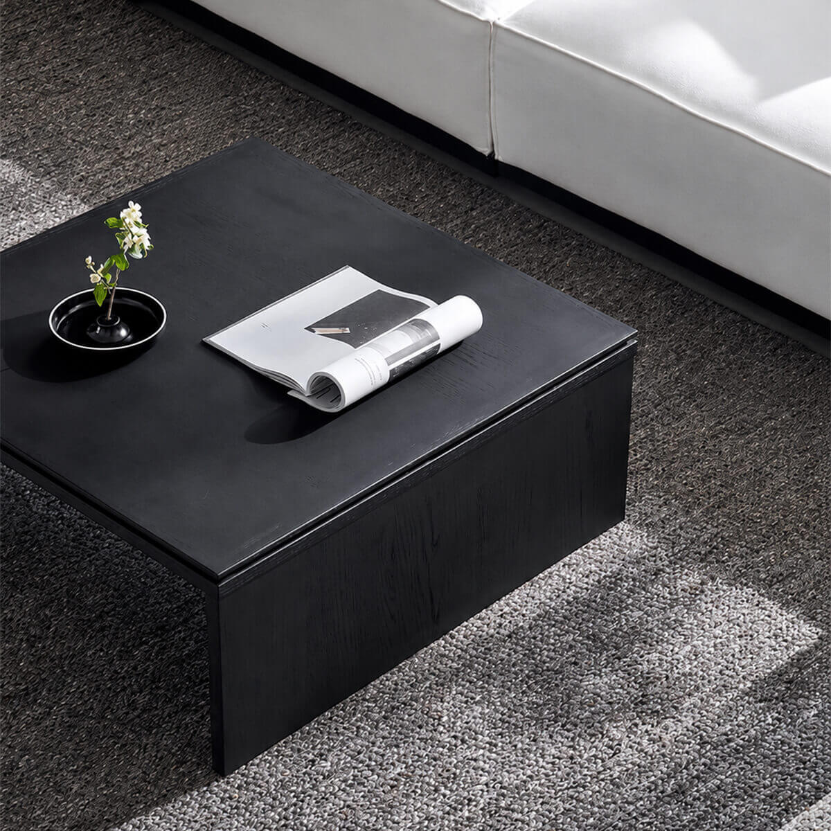 Close-up of Mega Black Coffee Table