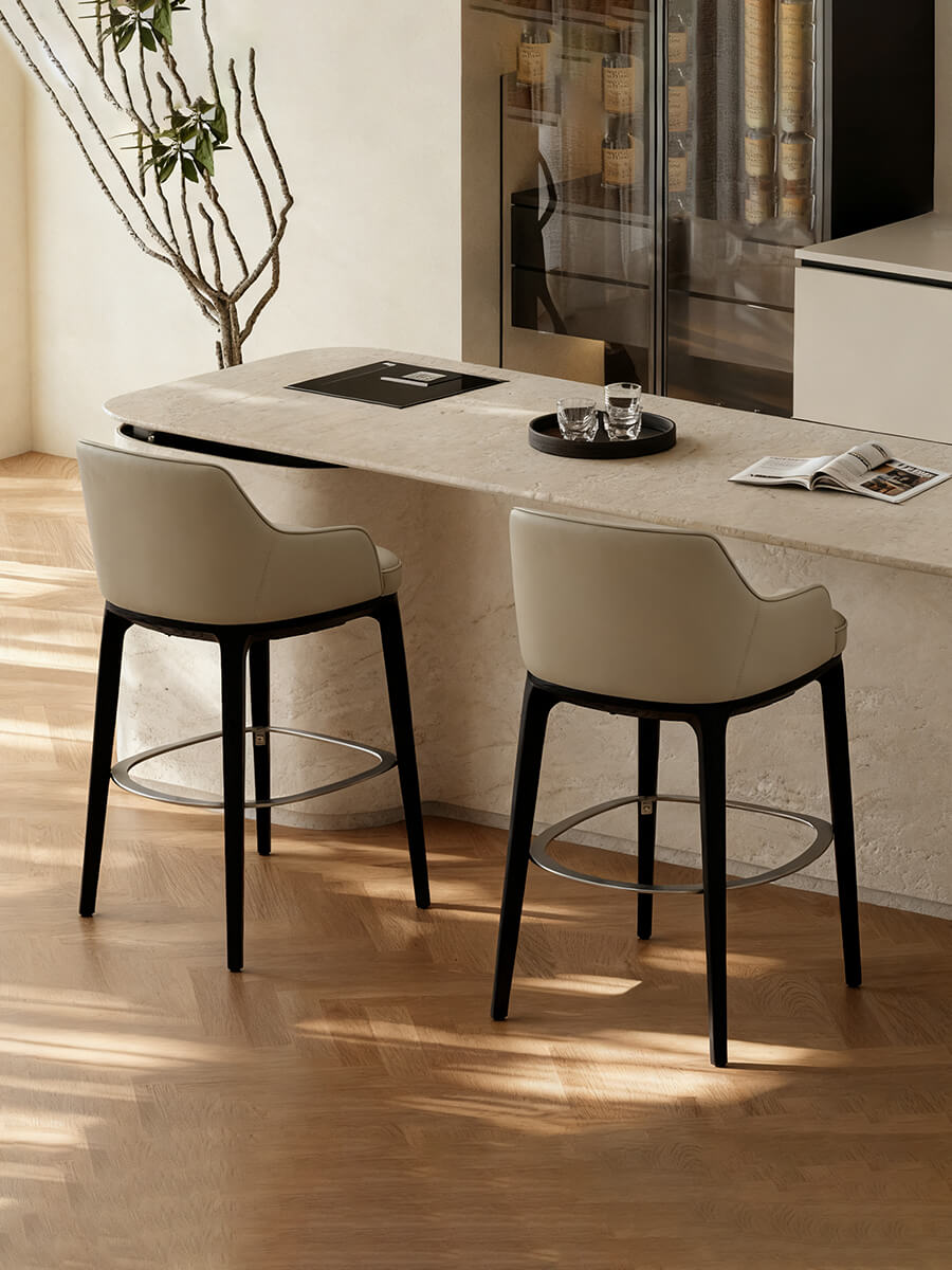 Milo Leather Bar Stool