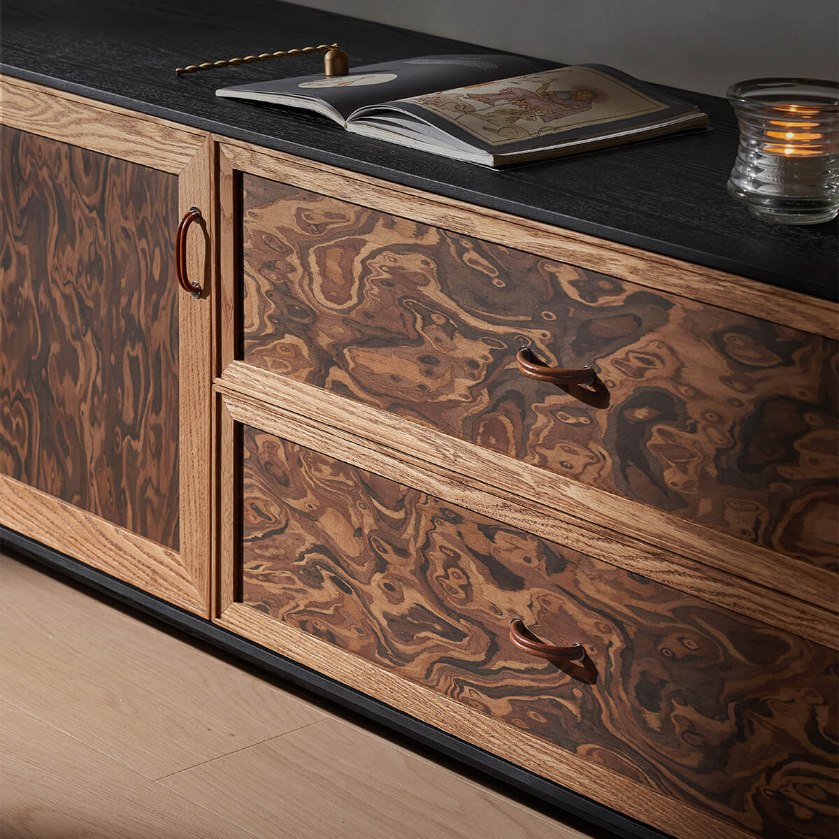 mocha tv unit doors detail