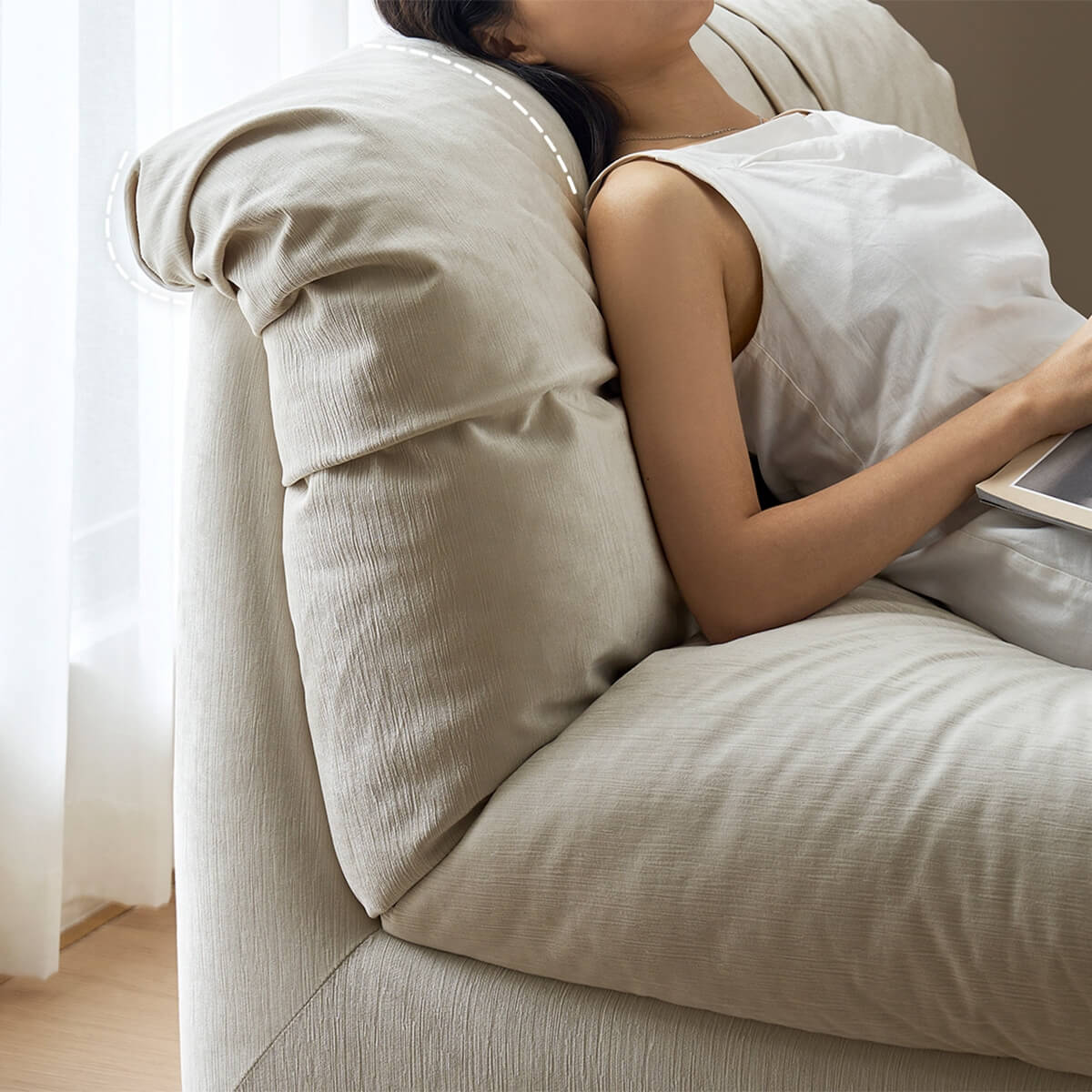 Nest Lounge Chair ergonomic back support with plush cushioning