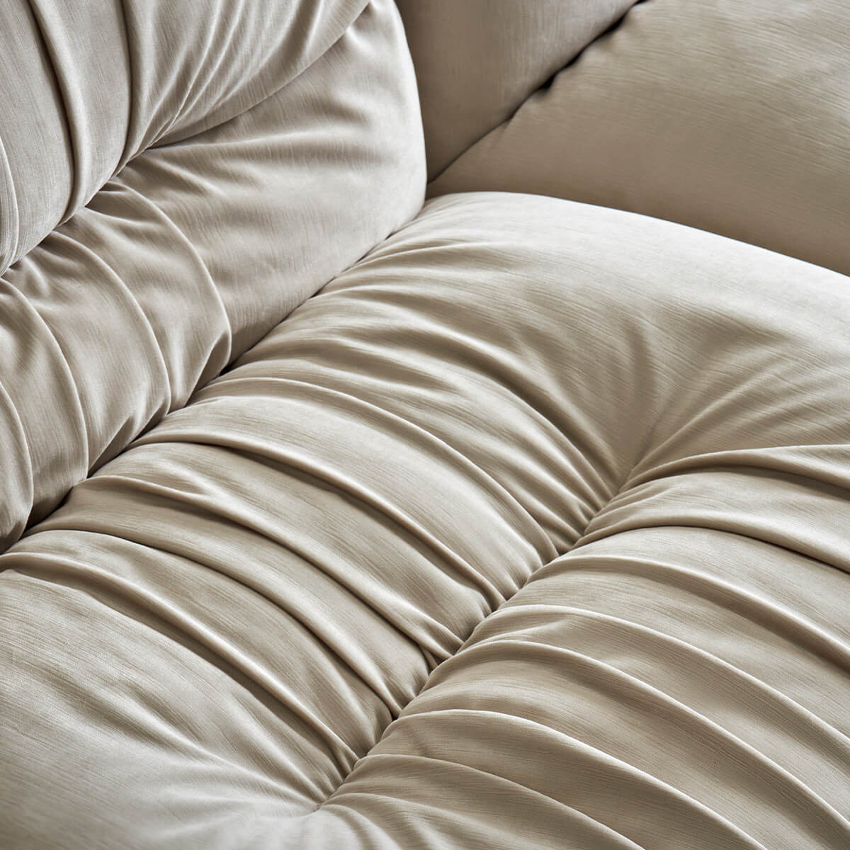 Nest Lounge Chair gathered upholstery detail