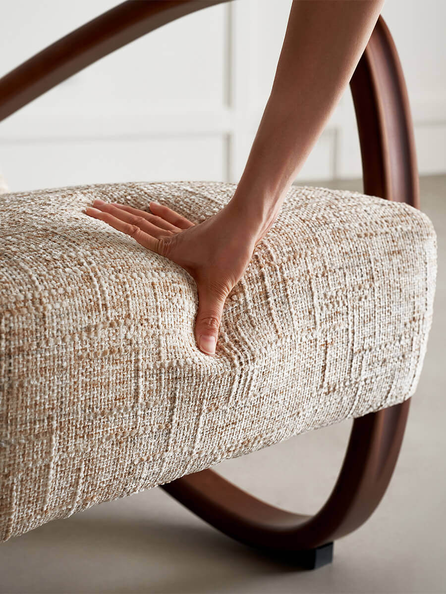 Fabric and highg density foam of Neva armchair