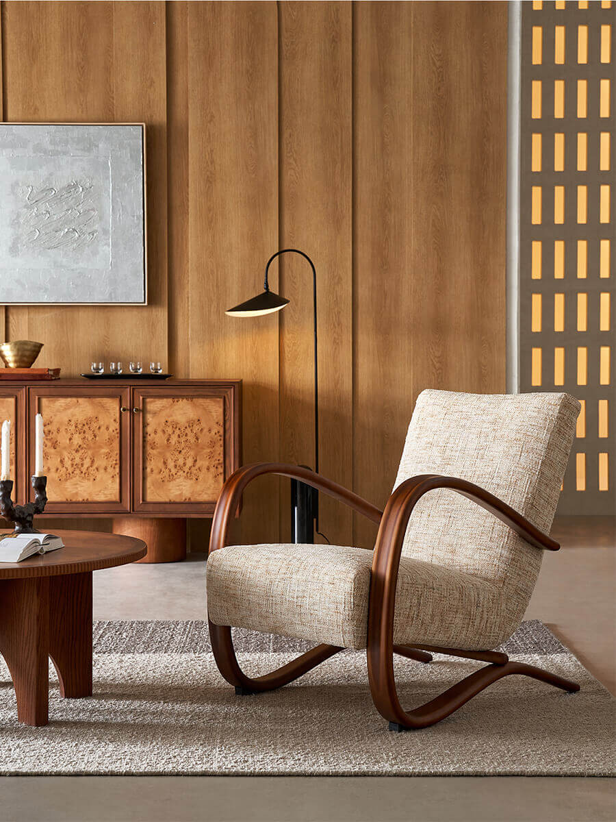Neva armchair in modern living room