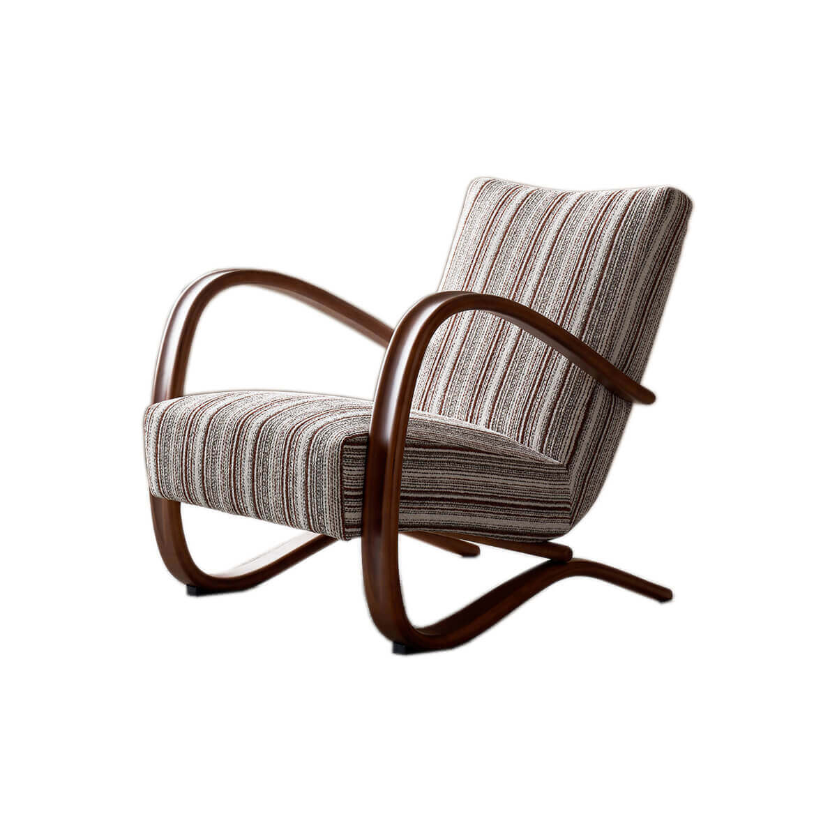 Neva armchair with sculpted timber frame
