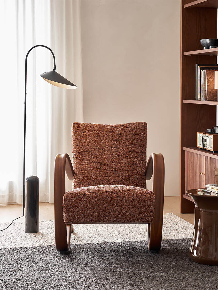Neva armchair in reading corner