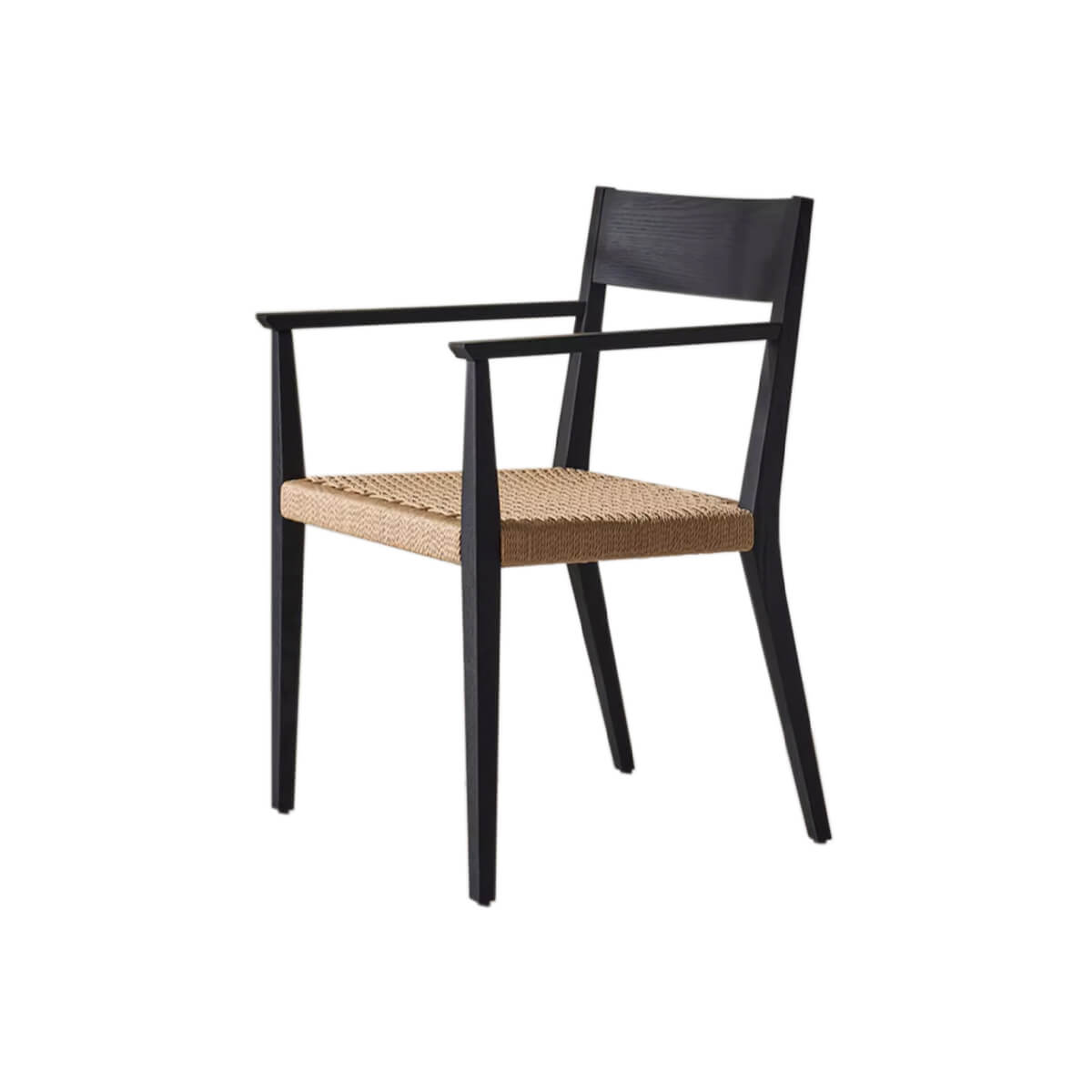 Noir Dining Chair paper cord seat front view