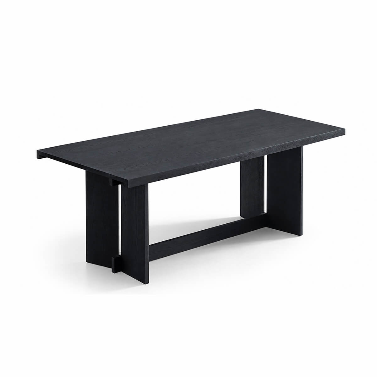 Noir Dining Table black oak veneer front view