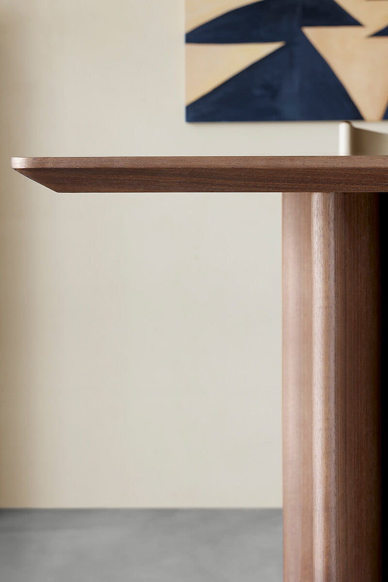Nora dining table bevelled edge profile
