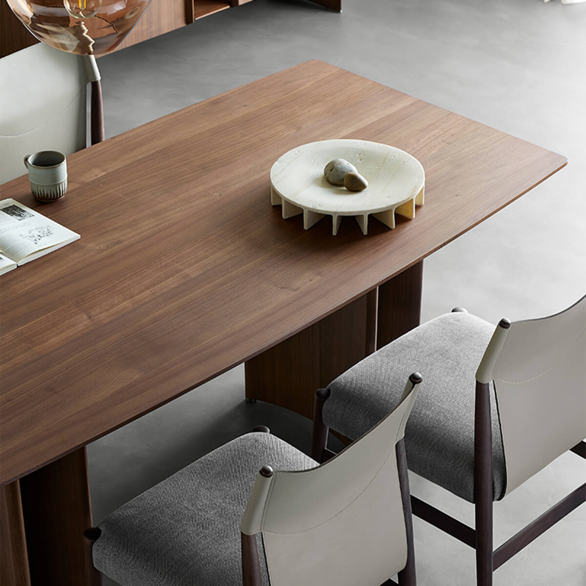 Nora Dining Table | Walnut Veneer & Contemporary Design | Z-Furnishing