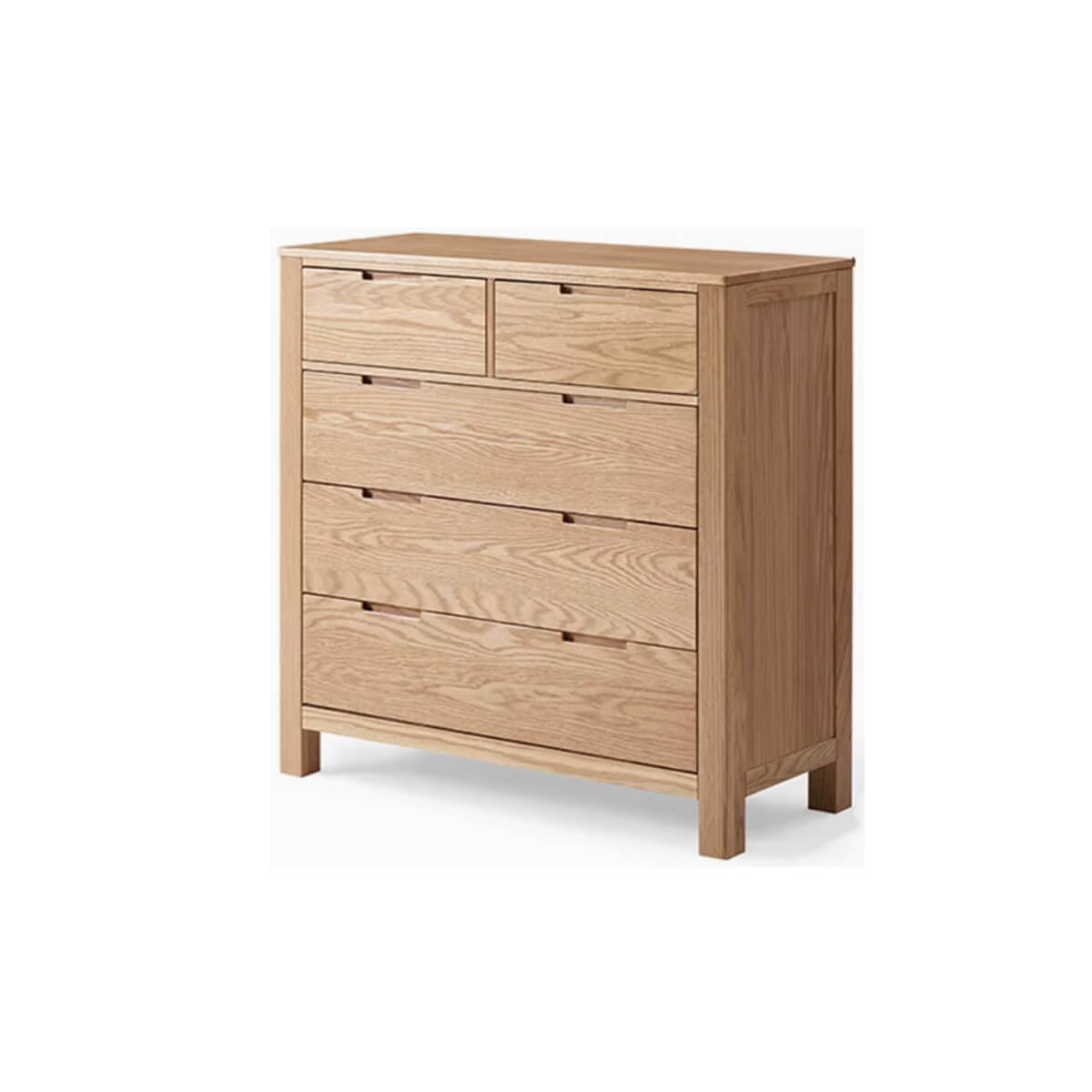 Norway 5 Drawer Tallboy in Natural Oak Front View