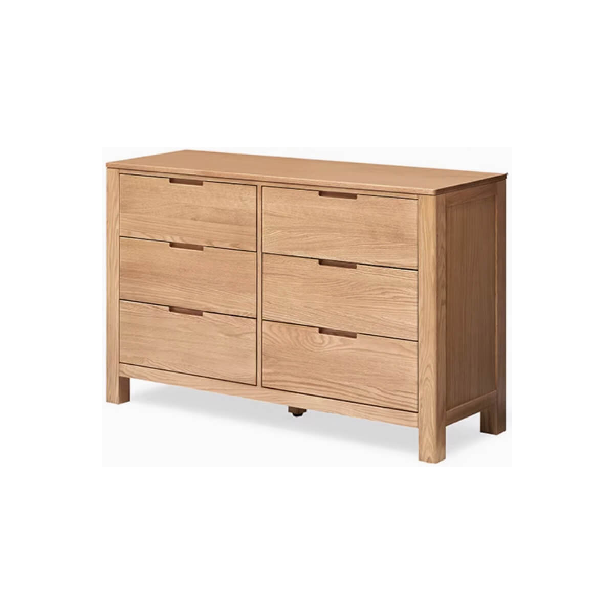 Norway 6 Drawer Lowboy in Natural Oak Front View
