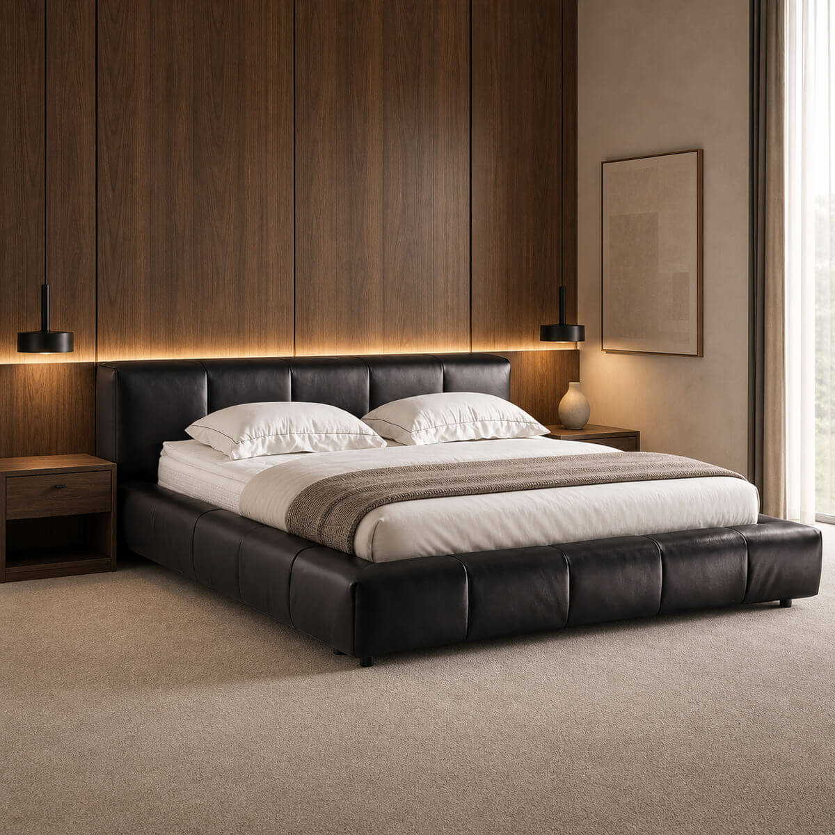 Novara Leather Bed Frame