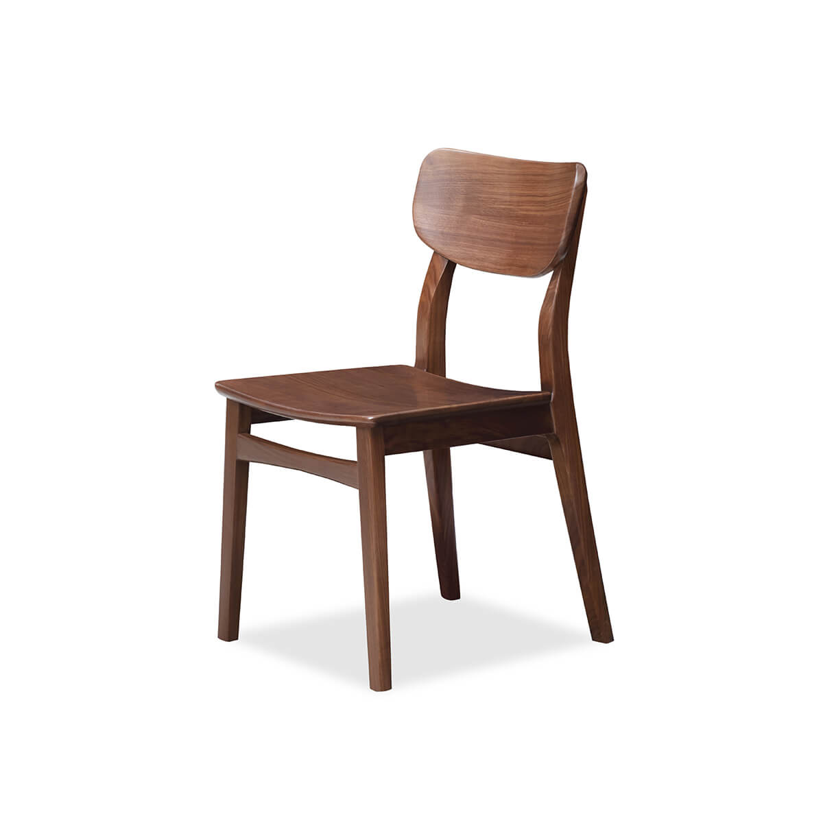 Oden Solid Walnut Dining Chair front three-quarter view