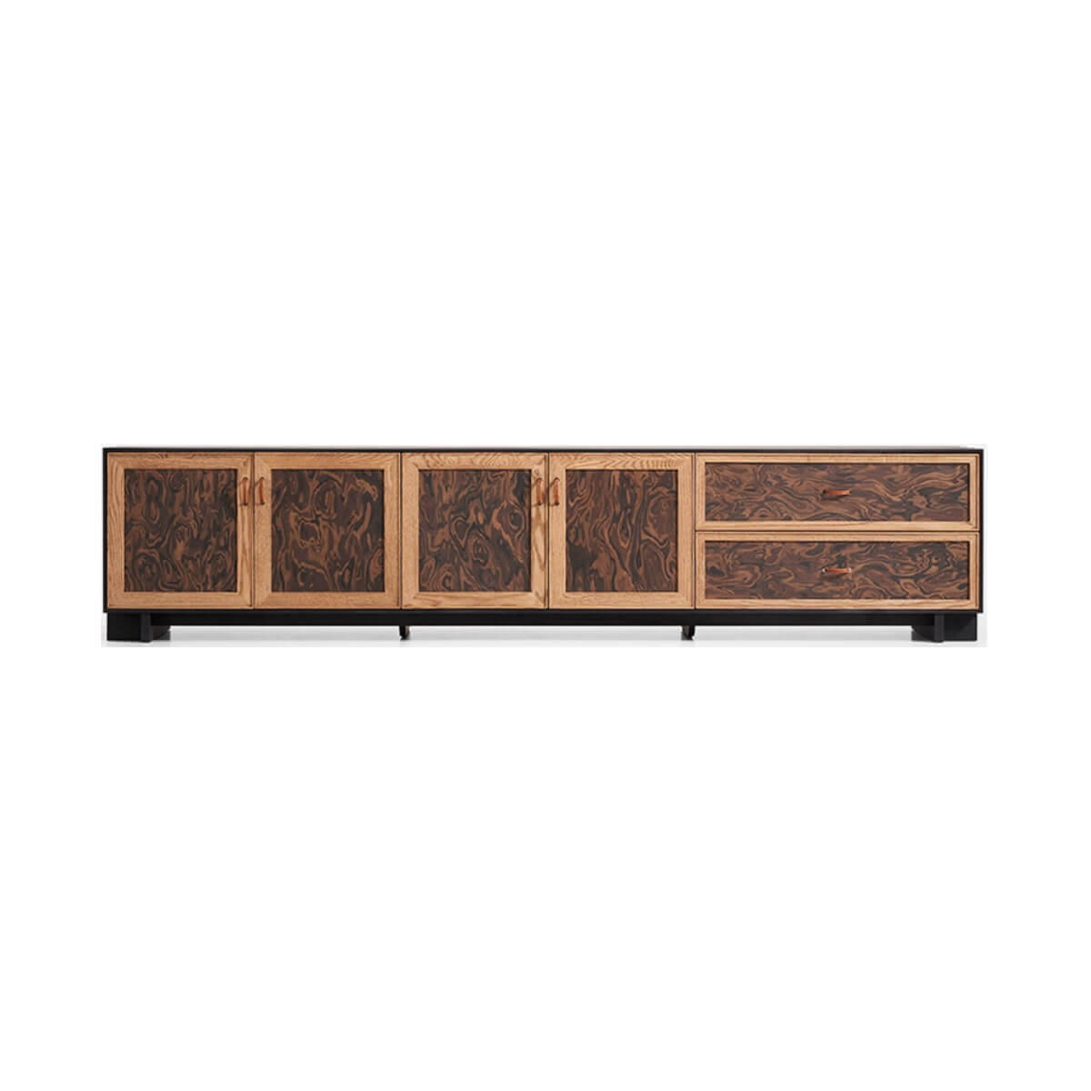 Orven Burl-Effect TV Unit in 240cm size
