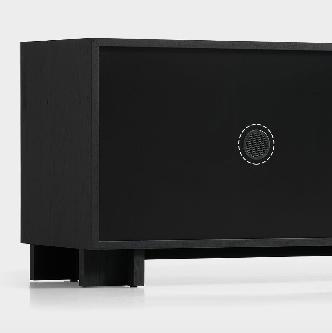 Rear ventilation opening on Orven TV Unit for improved airflow