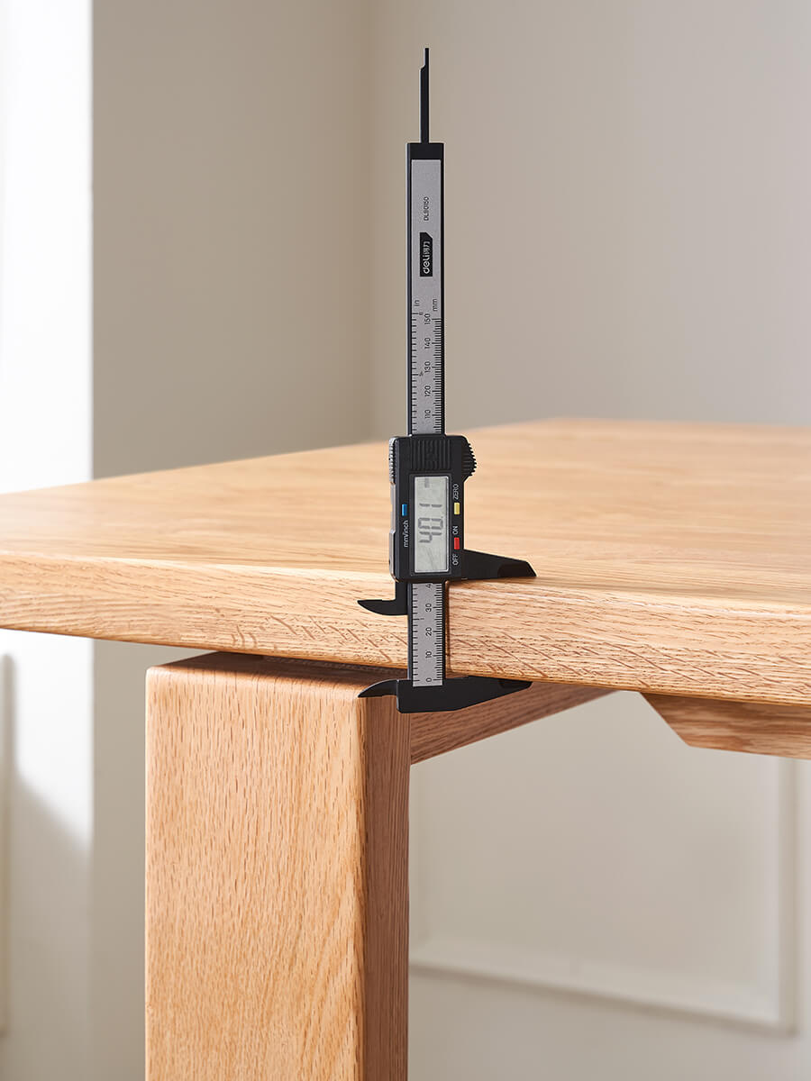 top thickness of the Oscar Solid Oak Dining Table