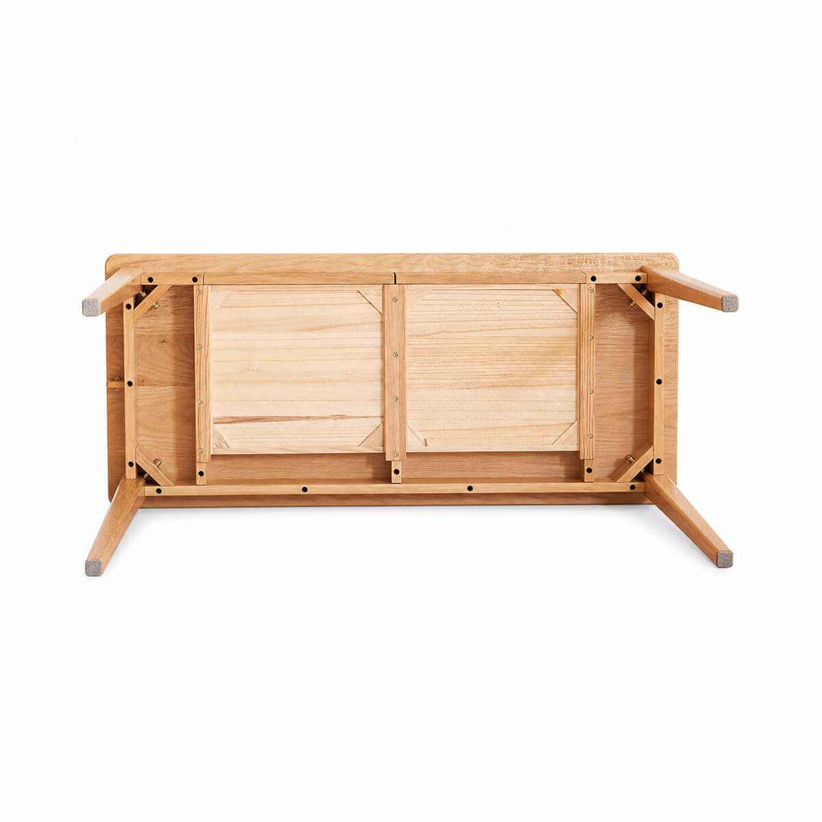 Underside construction of the Oslo Solid Oak Desk