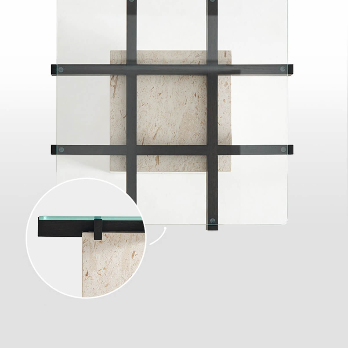 Patrick Glass and Marble Side Table