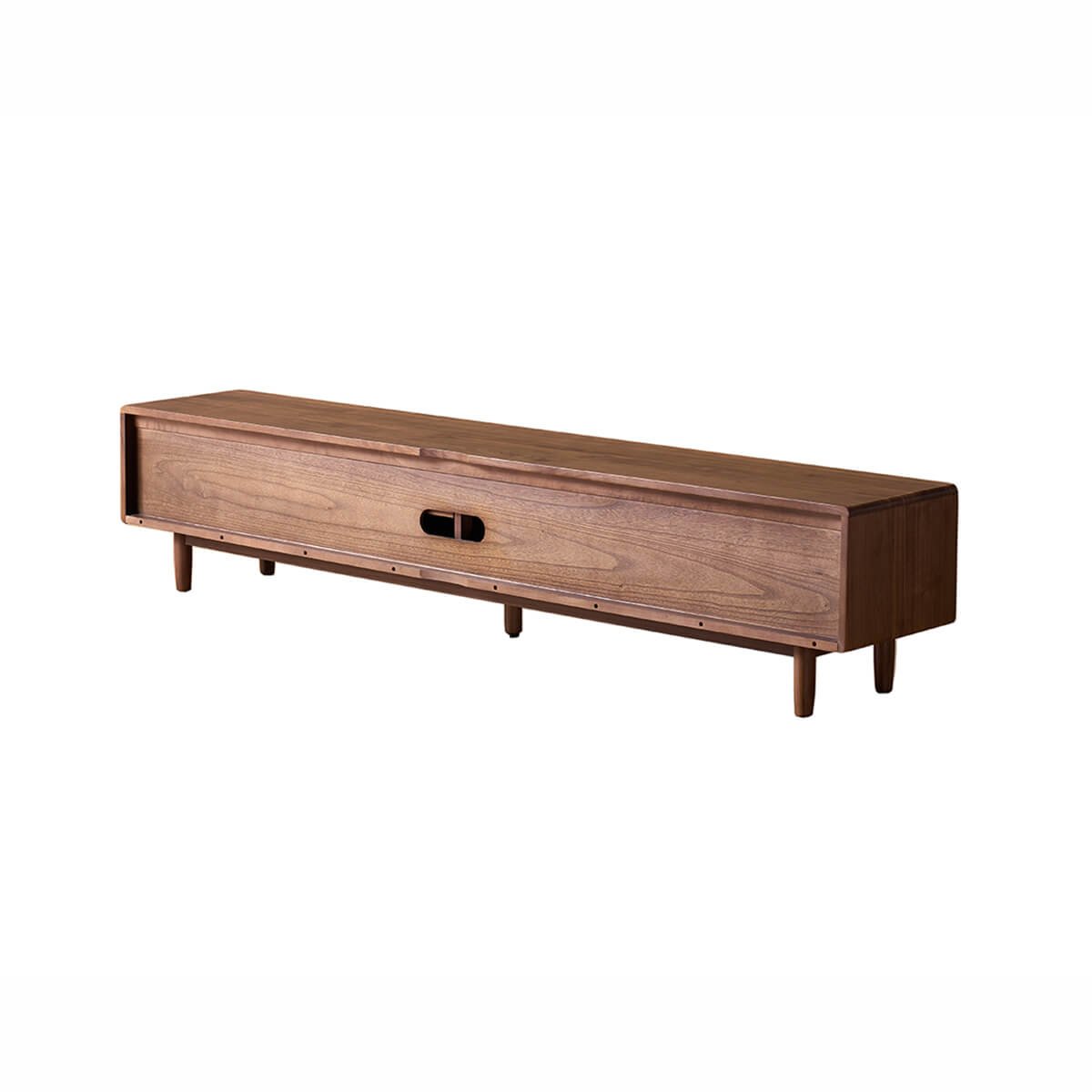Rowan Solid Walnut TV Unit rear view