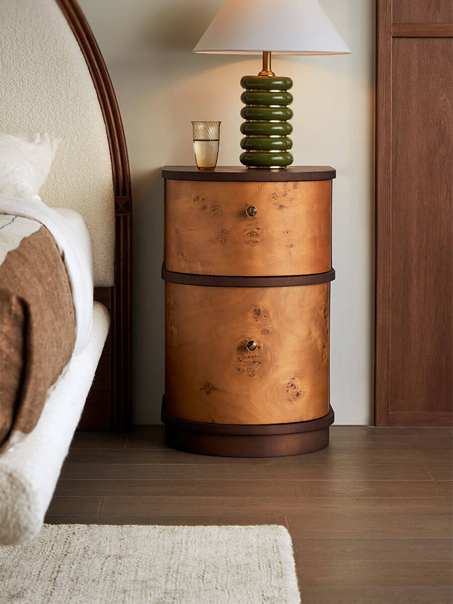 Sable bedside table in a contemporary bedroom