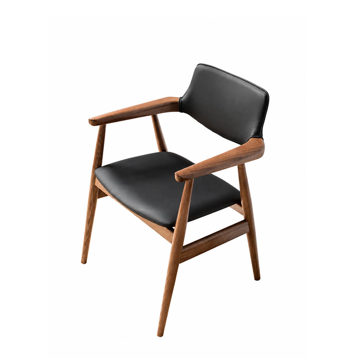 Top view of Sam solid ash dining chair