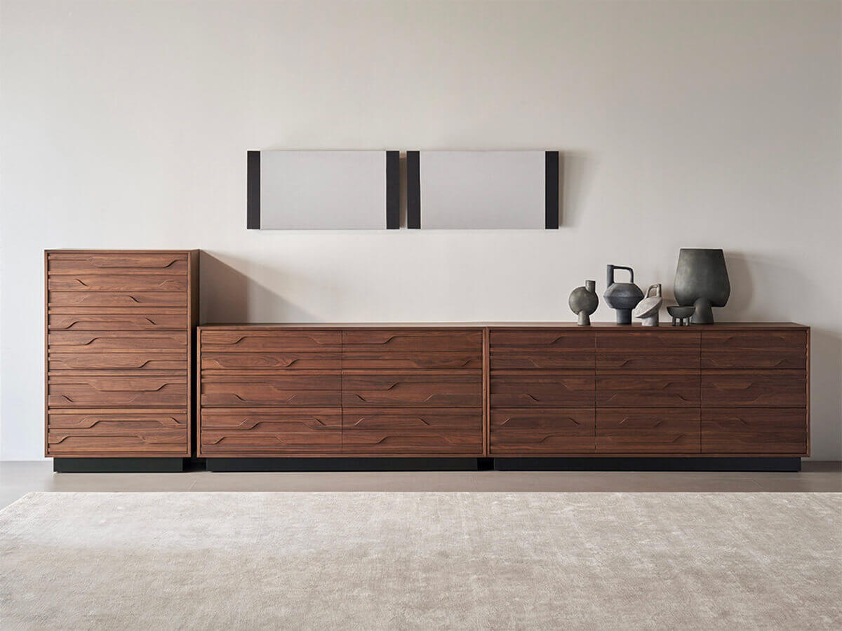 Siena Walnut Chest of Drawers collection featuring 5, 6 and 9 drawer designs