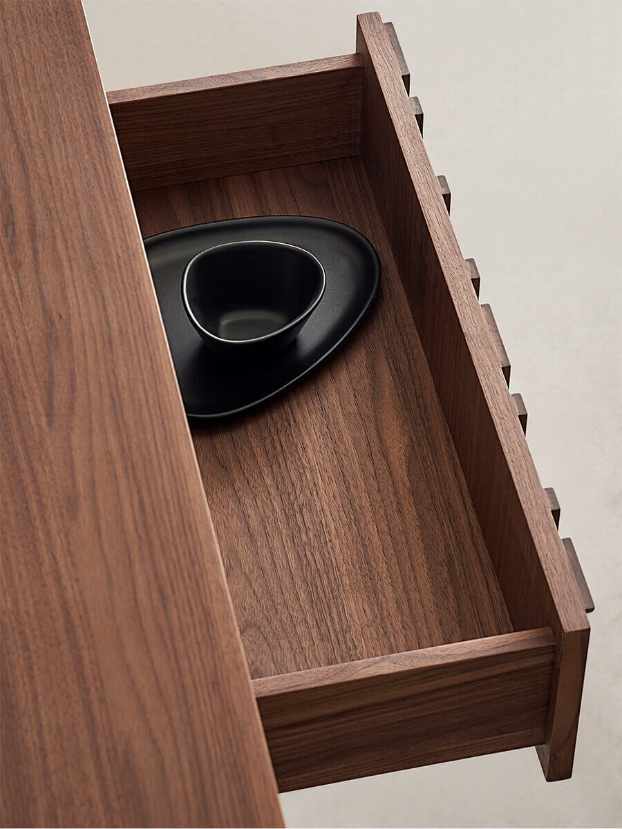 Soft-close drawer detail inside the Siena Sideboard