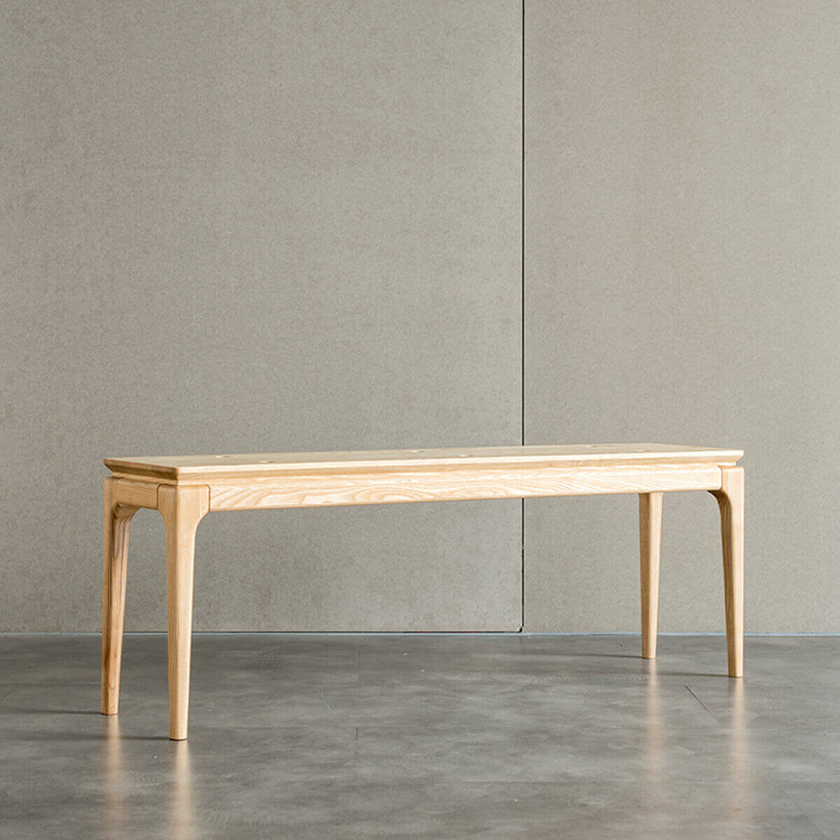 Stockholm Solid American Ash bench in natural finish