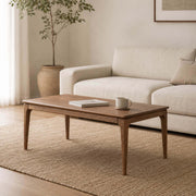 Stockholm solid ash coffee table in a Scandinavian living room
